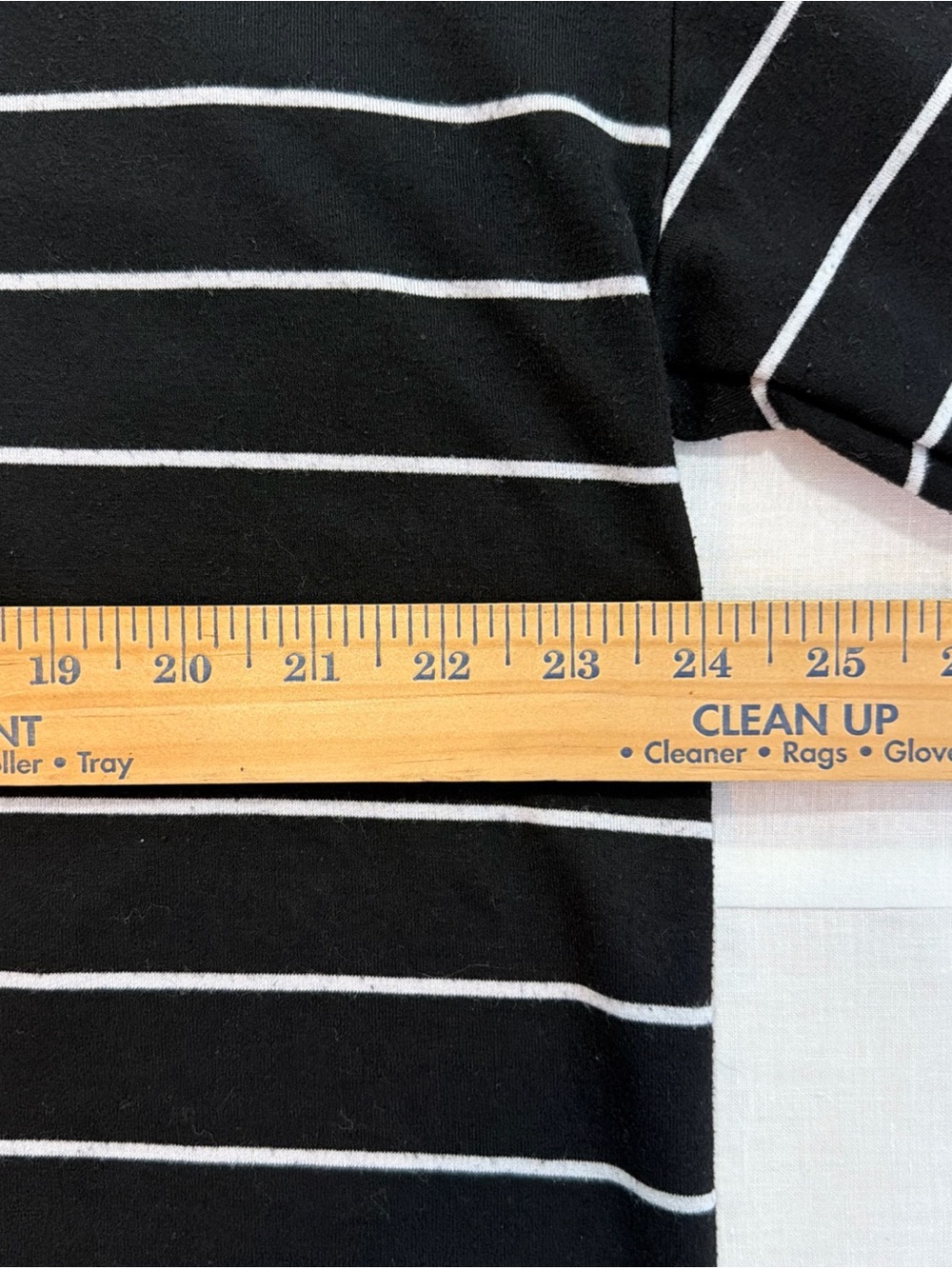 24/7 Maurices Black/White Striped 3/4 Sleeve Top Stretch Women's XXL Preppy - Picture 6 of 11